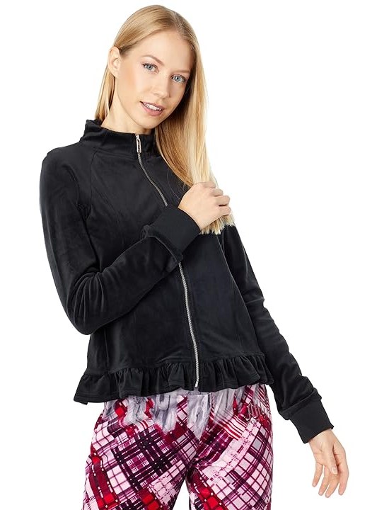 Juicy Couture Funnel Neck Jacket Womens, Liquorice