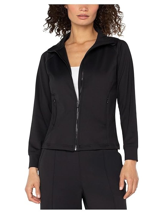 Liverpool Los Angeles Full Zip Seamed Tech Knit Jacket Womens Jacket Black