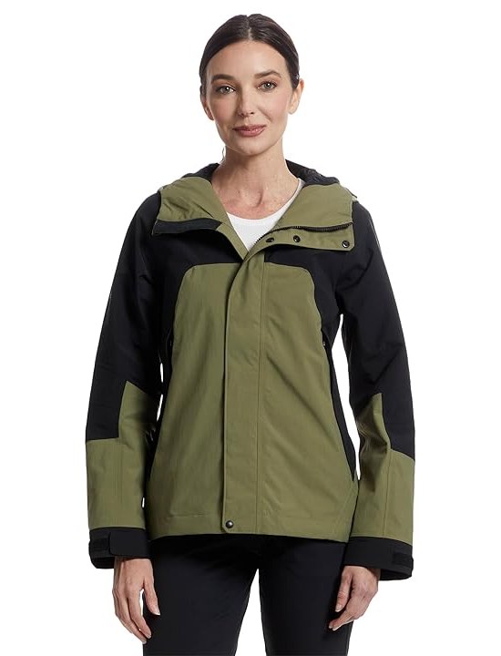 Mountain Hardwear 2L Full Zip Jacket Womens Coat Mission Olive, Black
